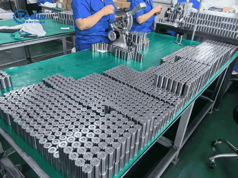Bearing roller sorting and inspection before assembly